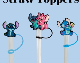 Stitch Straw Topper: Silicone Cup Accessory for Tumblers