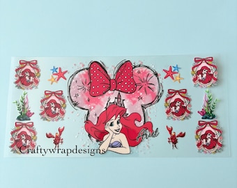 Ariel UV DTF Cup Wrap, uvdtf stickers for cups and tumblers, permanent stickers