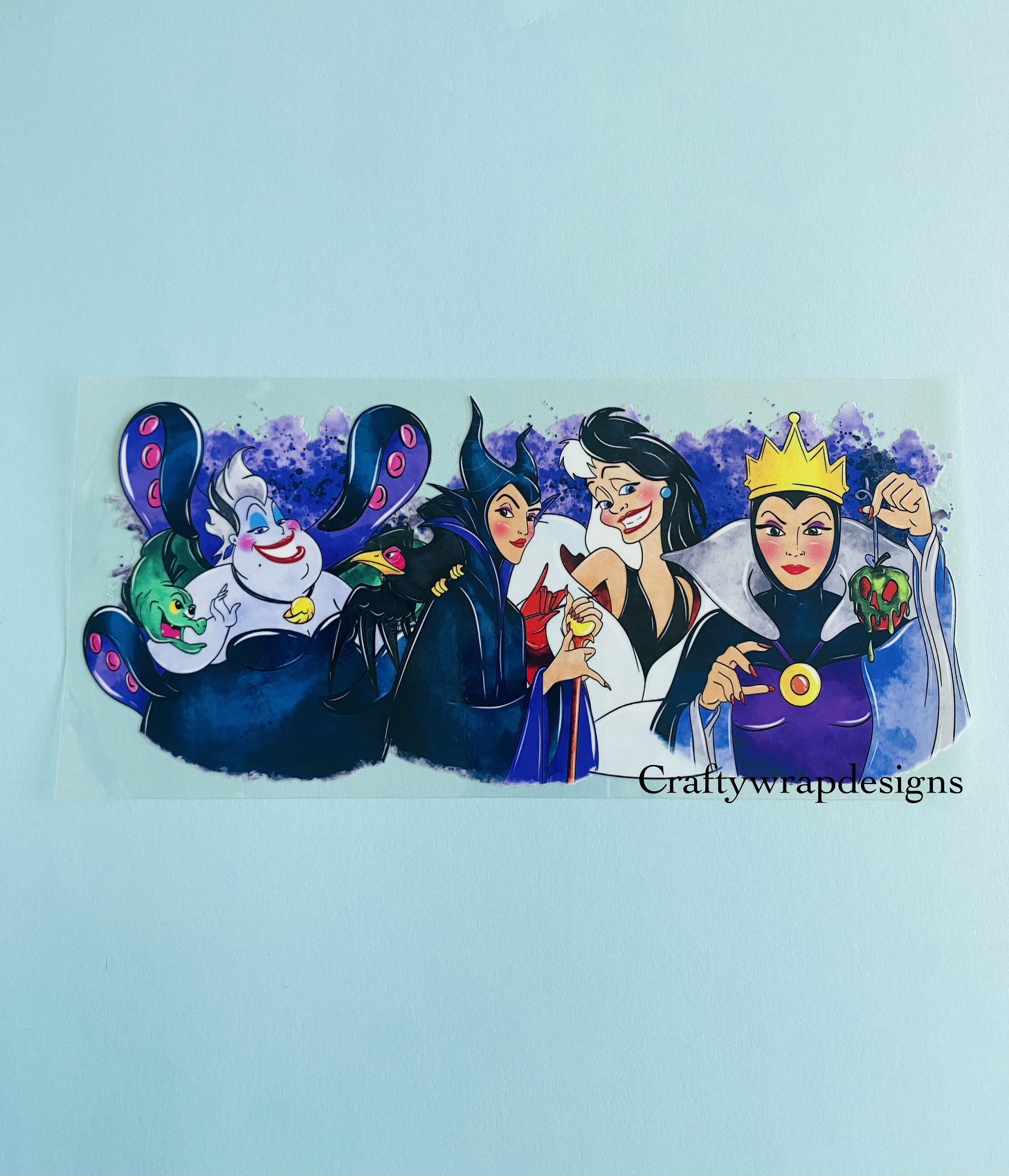 Villain Princess UV DTF Cup Wrap, uvdtf stickers for cups and tumblers