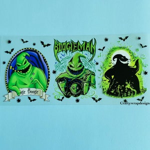 uv dtf halloween wraps, boogieman uvdtf cup wraps, permanent cup stickers, halloween stickers for cups and tumblers, jack halloween
