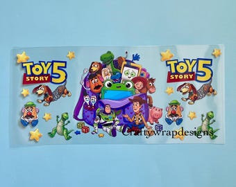 Toy Story UV DTF Cup Wrap, uvdtf stickers for cups and tumblers