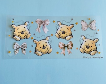 Winnie the Pooh UV DTF Cup Wrap, uvdtf stickers for cups and tumblers