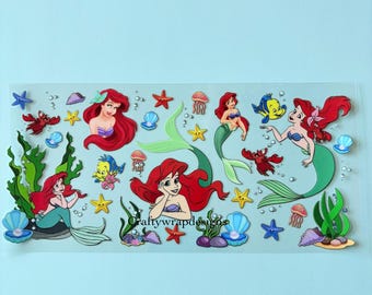 Ariel UV DTF Cup Wrap, uvdtf stickers for cups and tumblers, permanent stickers