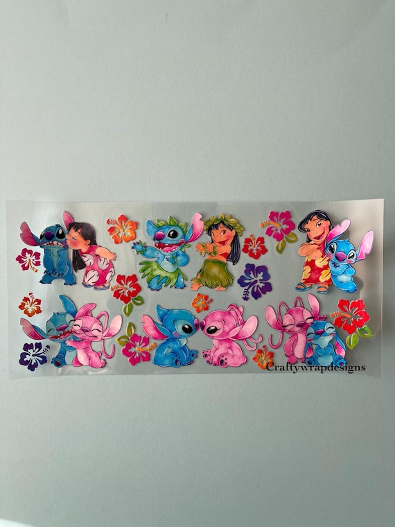 Lilo & Stitch UV DTF Cup Wrap, uvdtf stickers for cups and tumblers