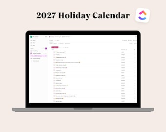 2027 ClickUp Holiday Calendar