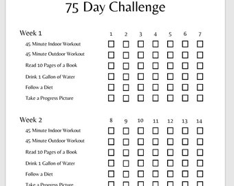 75 Day Challenge Tracker