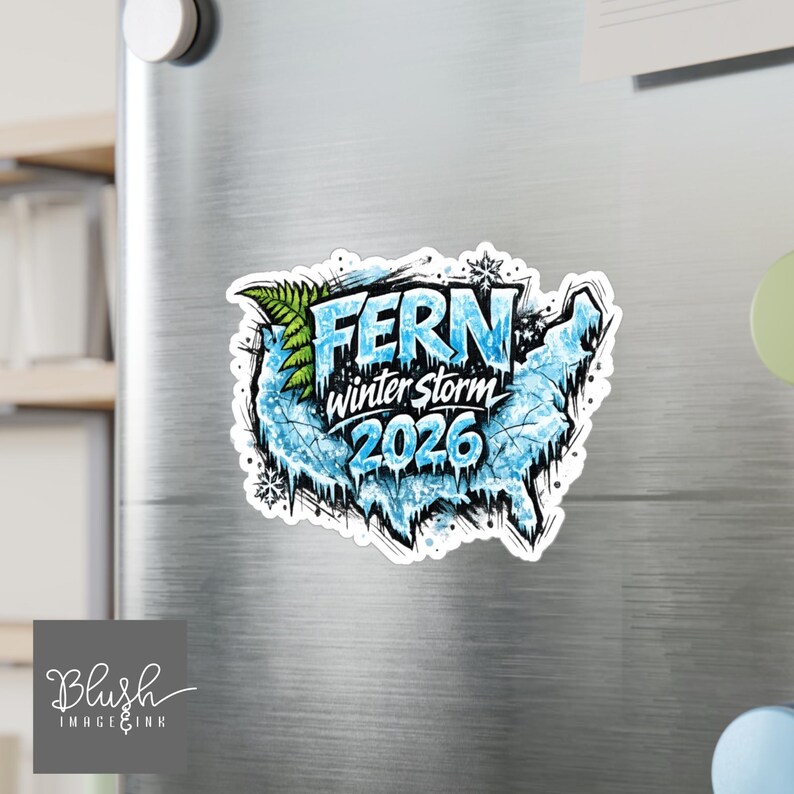 Winter Storm Fern 2026 Sticker Decal Icy USA Map 2026 Blizzard History ...