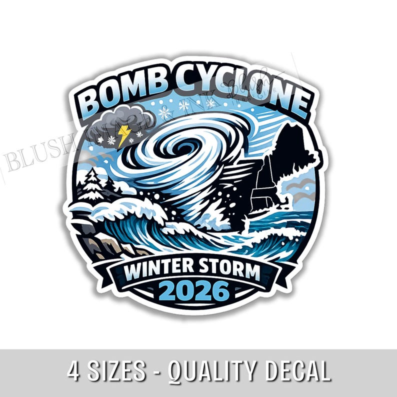 Bomb Cyclone Sticker Decal Winter Storm 2026 Meteorologist Gift Ideas ...