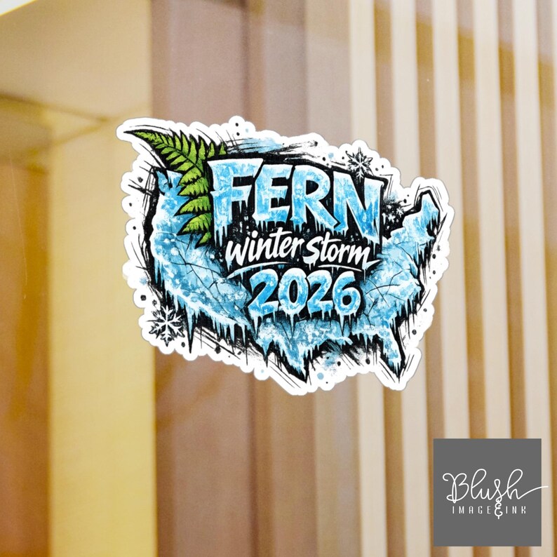 Winter Storm Fern 2026 Sticker Decal Icy USA Map 2026 Blizzard History ...