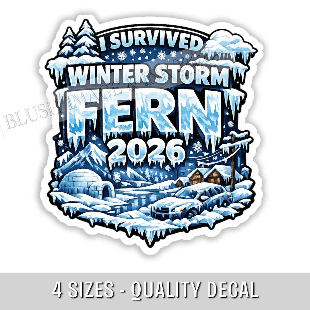 Winter Storm Fern 2026 Blizzard Fern Hard Hat Sticker for Lineman ...