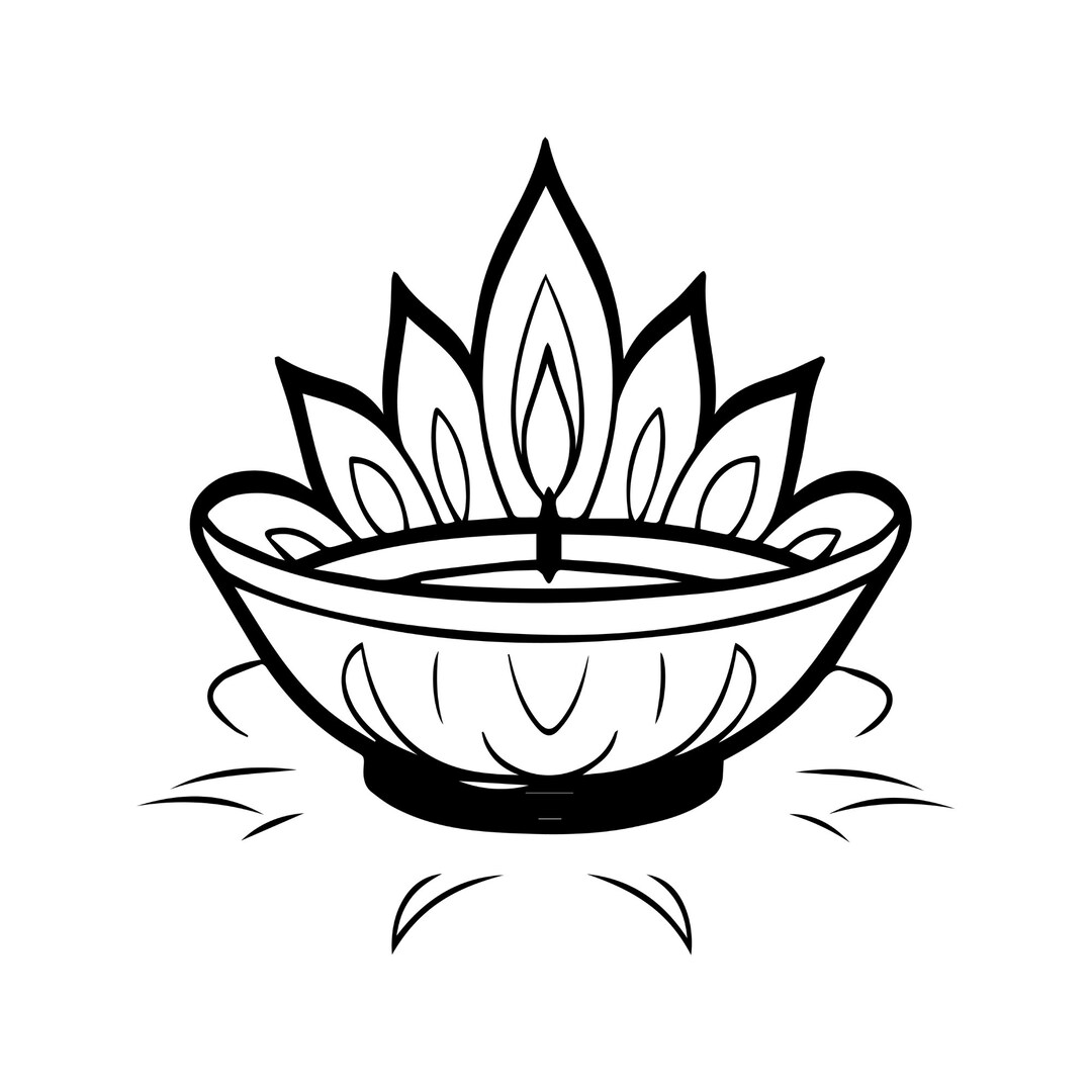 Diya Colouring Page Diya SVG Bundle Diya PNG Bundle Diya - Etsy