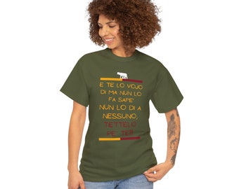 frasi celebri magliette con frasi romane Maglia canzone romana Lella Canzone di Roma lupa capitolina