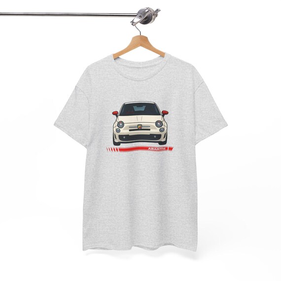 フィアット500 アバルトTシャツ | スポーツカーデザイン、セミリアルな 