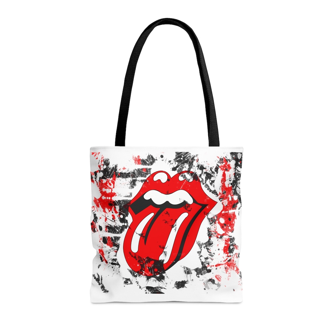 Rolling Stones Bag Iconic Style With Logo and Artistic Background Buy