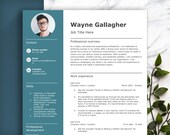 ELEGANT resume with PHOTO. This template bundle has everything: Word, Google doc, Pages templates in A4 and US Letter. Fonts included.