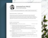 Sales Resume Template, Cover Letter, References (Word, Pages, Google Docs)