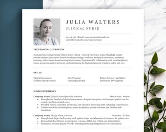 NURSING Resume Template in Google Docs, Word & Mac Pages, Registered Nurse Resume, New Grad Nurse Practitioner Remote Nurse Resume Template