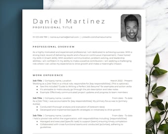 CLASSIC PROFESSIONAL 1-column Resume Template, Modern Resume Template for Pages, Word & Google Docs, Clean Modern Resume Template or CV