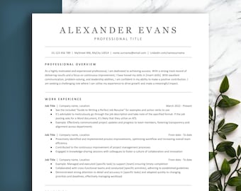 MODERN CLEAN ATS-friendly resume template in Microsoft Word, Google Docs and Mac Pages. Easy to edit professional Curriculum Vitae template
