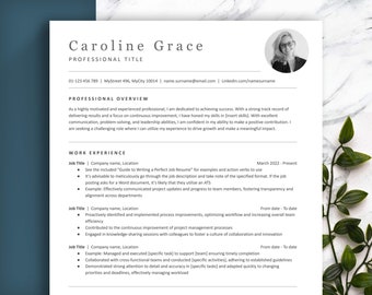 PROFESSIONAL CLEAN ATS-friendly resume template in Word, Google Docs and Pages. Matching Cover letter and Reference list. 1 & 2 pages.