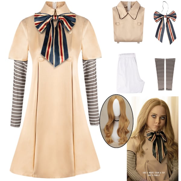 Robe de cosplay MEGAN pour enfants filles femmes robots poupée AI Megan robes uniforme deux mille vingt-trois déguisements d'halloween