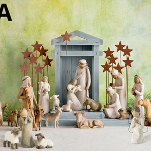 Nativity Birth Easter Christmas Crib Scene Figures Catholic Christian Decor Home Decoration Orthodox Manger Church Utensils Jesu