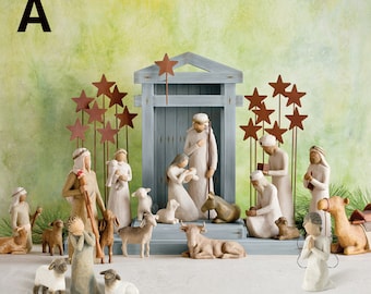 Nativity Birth Easter Christmas Crib Scene Figures Catholic Christian Decor Home Decoration Orthodox Manger Church Utensils Jesu