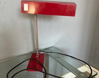 Pfäffle bureaulamp model 873 – rode verstelbare Bauhaus-stijl