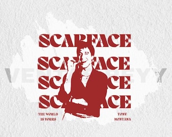 Arquivo SVG de Scarface com Al Pacino e Tony Montana | Cricut | SVG-PNG-EPS-DXF-PDF | Download instantâneo | Pacote SVG
