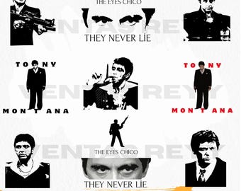 Scarface SVG File Al Pacino-Tony Montana | Cricut |Svg-Png-Eps-Dxf-Pdf| Instant Download | Svg bundle