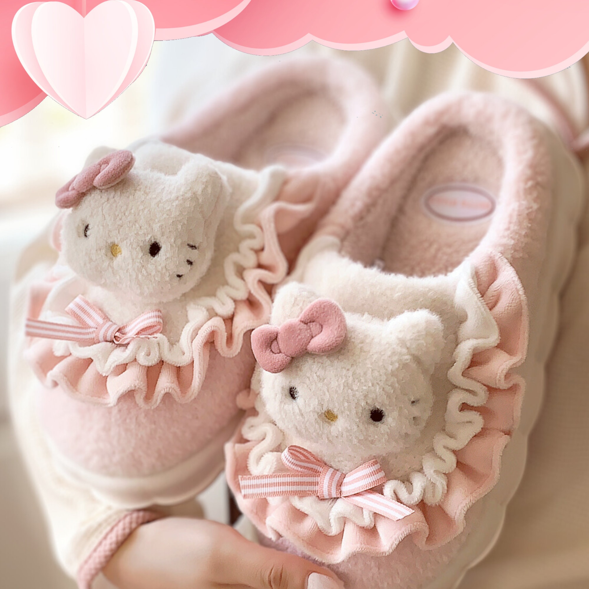Hello kitty slippers adults sale