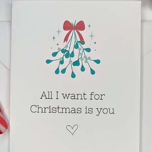All I want for Christmas is you | Weihnachtskarte Klappkarte minimalistisch liebevoll lustig A6 Weihnachten
