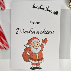 Frohe Weihnachten - Weihnachtsmann | Weihnachtskarte | Klappkarte | minimalistisch, liebevoll | A6 | Weihnachten, Christmas, Santa Claus