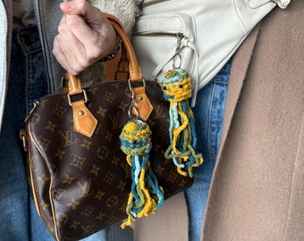 Crochet Jellyfish Keychain