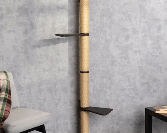 Modern Cat Tower - Customizable Shelves for Play and Rest