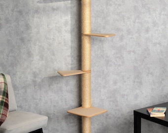 Multi-Level Cat Tree and Wall Mounted Shelves Set - Keeping Kitty Active and Content