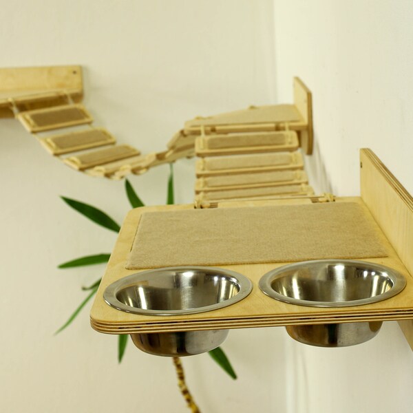 Cat Feeding Shelf Etsy