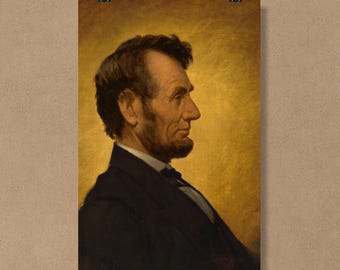 Retrato de Abraham Lincoln, lámina decorativa patriótica estadounidense para pared, póster del presidente del Partido Republicano.