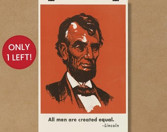 Abraham Lincoln Quote Poster, American History Art Print, US Patriotic President Poster