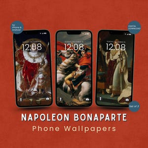 Napoleon Bonaparte Phone Wallpapers: Emperor Background Bundle, French Revolution Art,