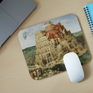 Tower of Babel Mousepad: Pieter Brueghel Fine Art Desk Decor