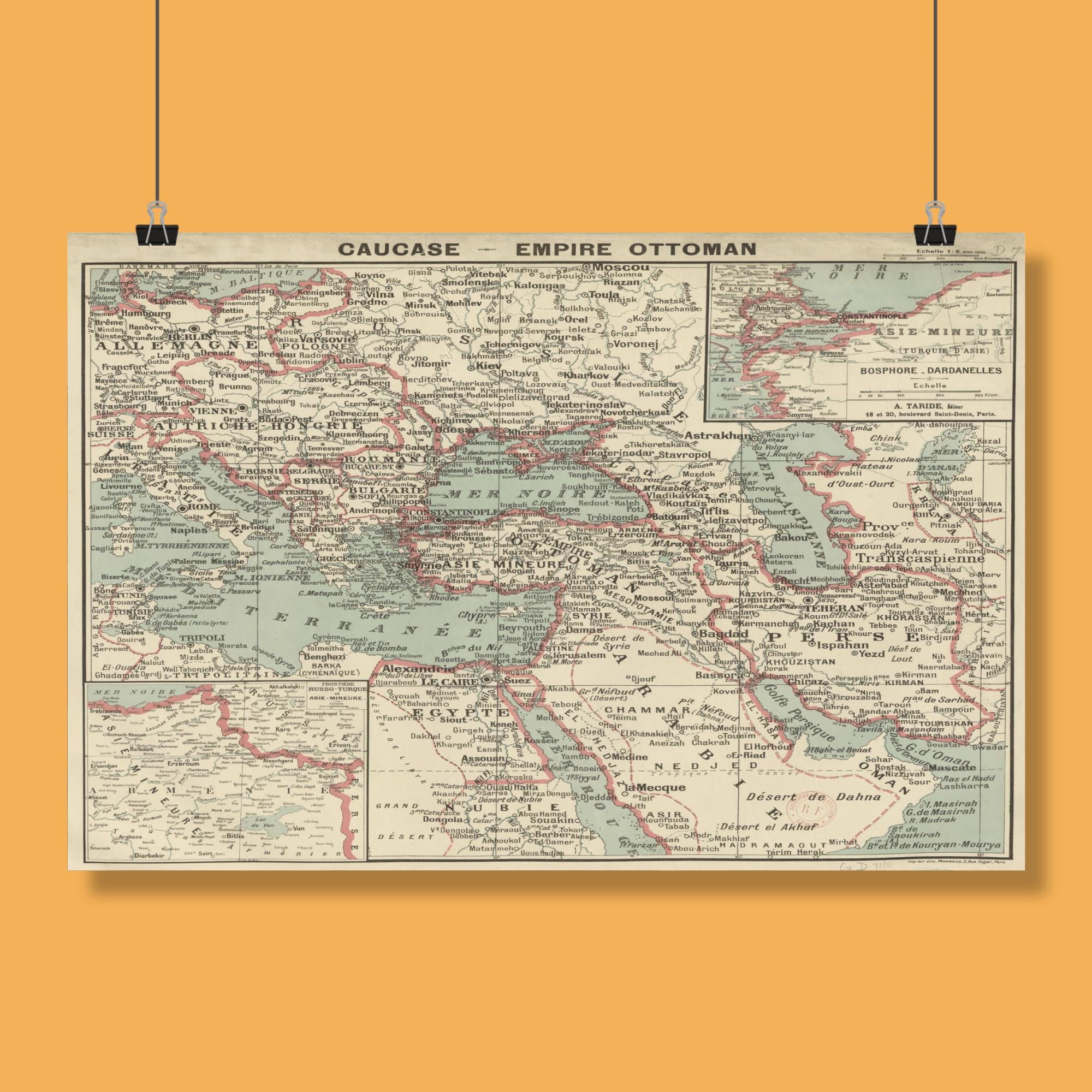 Mapa Do Imperio Otomano De 1915