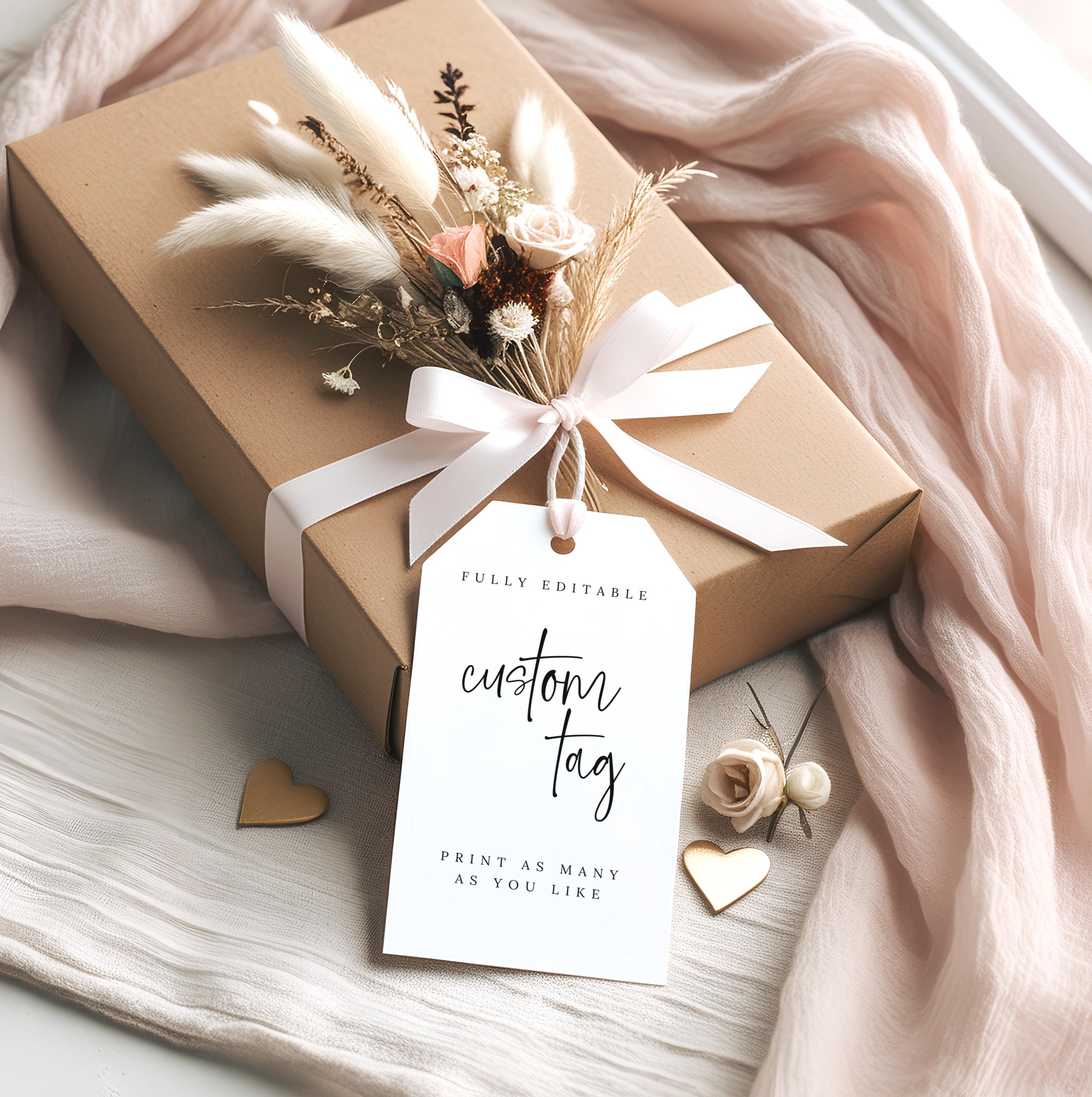 Editable Tag Template Instant Download Calligraphy Custom Gift Tag ...