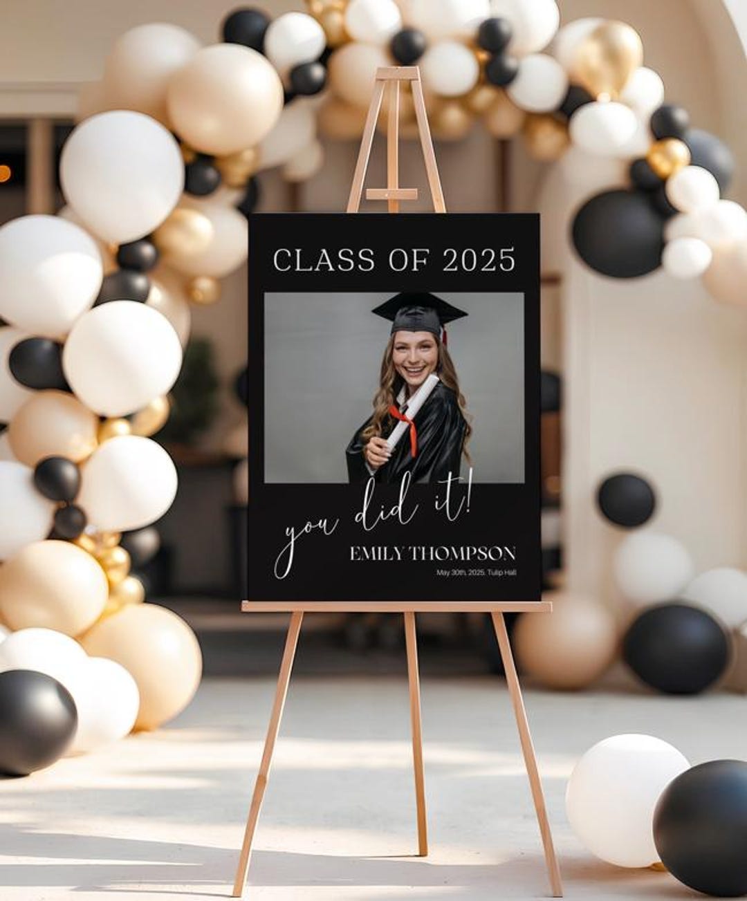 Photo Graduation Welcome Sign Graduation Decoration 2025 Grad Party ...