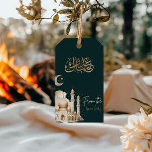 Modèle d'étiquette de l'Aïd Mubarak Étiquette-cadeau de l'Aïd Al Fitr Étiquettes spéciales de Bayram Étiquettes de charité de l'Aïd Étiquette-cadeau Joyeux Aïd Étiquettes de sac à biscuits Fitr Moubarak ED2