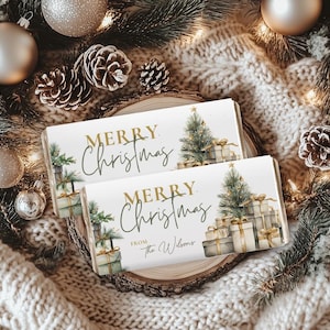 Christmas chocolate bar wrapper Template Editable Candy Bar Wrapper Christmas Chocolate Gift Printable Christmas Chocolate Label CH1