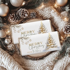 Christmas chocolate bar wrapper Template Editable Candy Bar Wrapper Christmas Chocolate Gift Printable Christmas Chocolate Label CH10