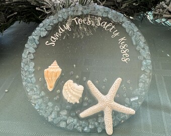 Handmade Beach Resin Suncatcher/Ornaments 6 inch