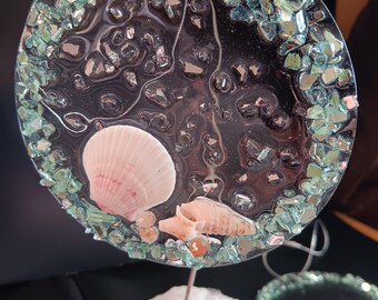 Handmade Beach Resin Ornaments with Wreath