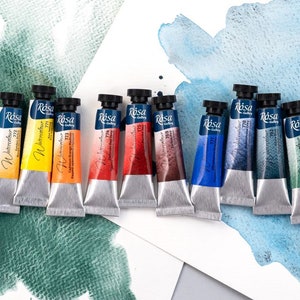 NEW 2024 水彩絵の具 ローザギャラリーチューブ (10 ml)、プロ仕様の水彩絵の具、粒状水彩絵の具